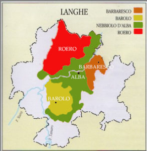Map of Langhe